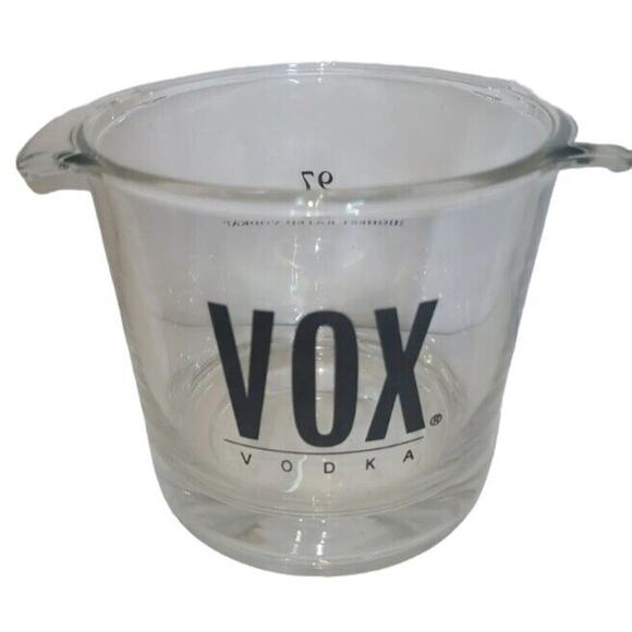 VOX Vodka Heavy Crystal Glass Clear Champagne Ice bucket 97 highest rated vodka - Picture 1 of 16
